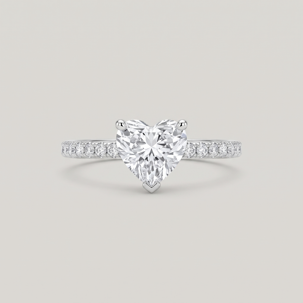 anello solitario con diamante taglio cuore 1.51 ct