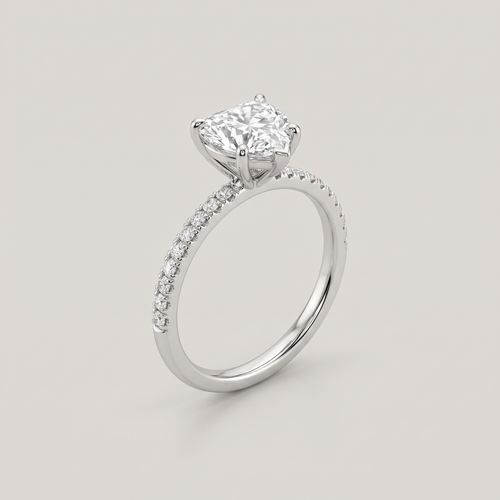anello solitario con diamante taglio cuore 1.51 ct